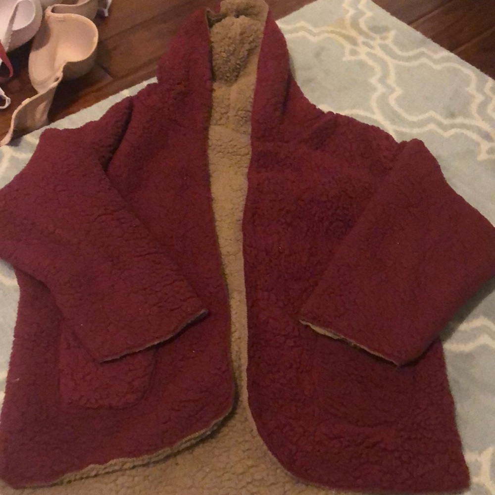 reversible shaggy cardigan THICK